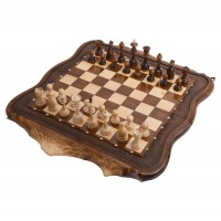 Шахматы + Нарды резные Арарат с бронзой 60 Ohanyan