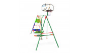 Детский комплекс DFC MULTIPLAY качели: планер, верёвочные, гнездо; мини-батут и баскетбольный щит