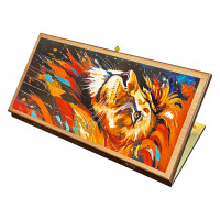 Нарды + Шашки Сирия Лев Король средние (Россия, дерево, 50 см), Partida