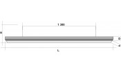 Лампа Neo 3 секции ЛДСП (серый (ЛДСП),фурнитура черная матовая)
