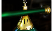 Лампа STARTBILLIARDS 2 пл. (плафоны золотые,штанга золотая,фурнитура зеленая)