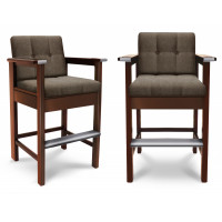 !Стул бильярдный High-Style ясень МДФ (№3,46 Velvet-Lux,Ткань Vilvet Lux,дек. серебро)