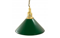 Лампа на один плафон «Evergreen» (золотистая чашка, зеленый плафон D35см)