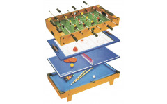 Многофункциональный игровой стол 4 в 1 (82х43х24 см, коричневый)